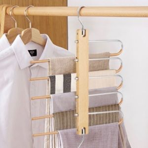 Space saving folding pants hanger